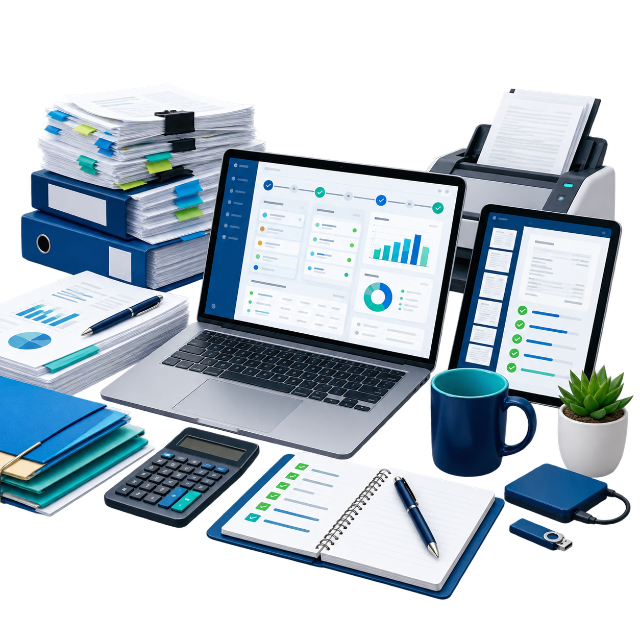 Outsourced accounting operation with document intake, reconciliations, close controls and management reporting